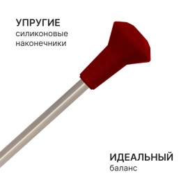 Батон для мажореток с бордовым наконечником "АЛМАЗ"